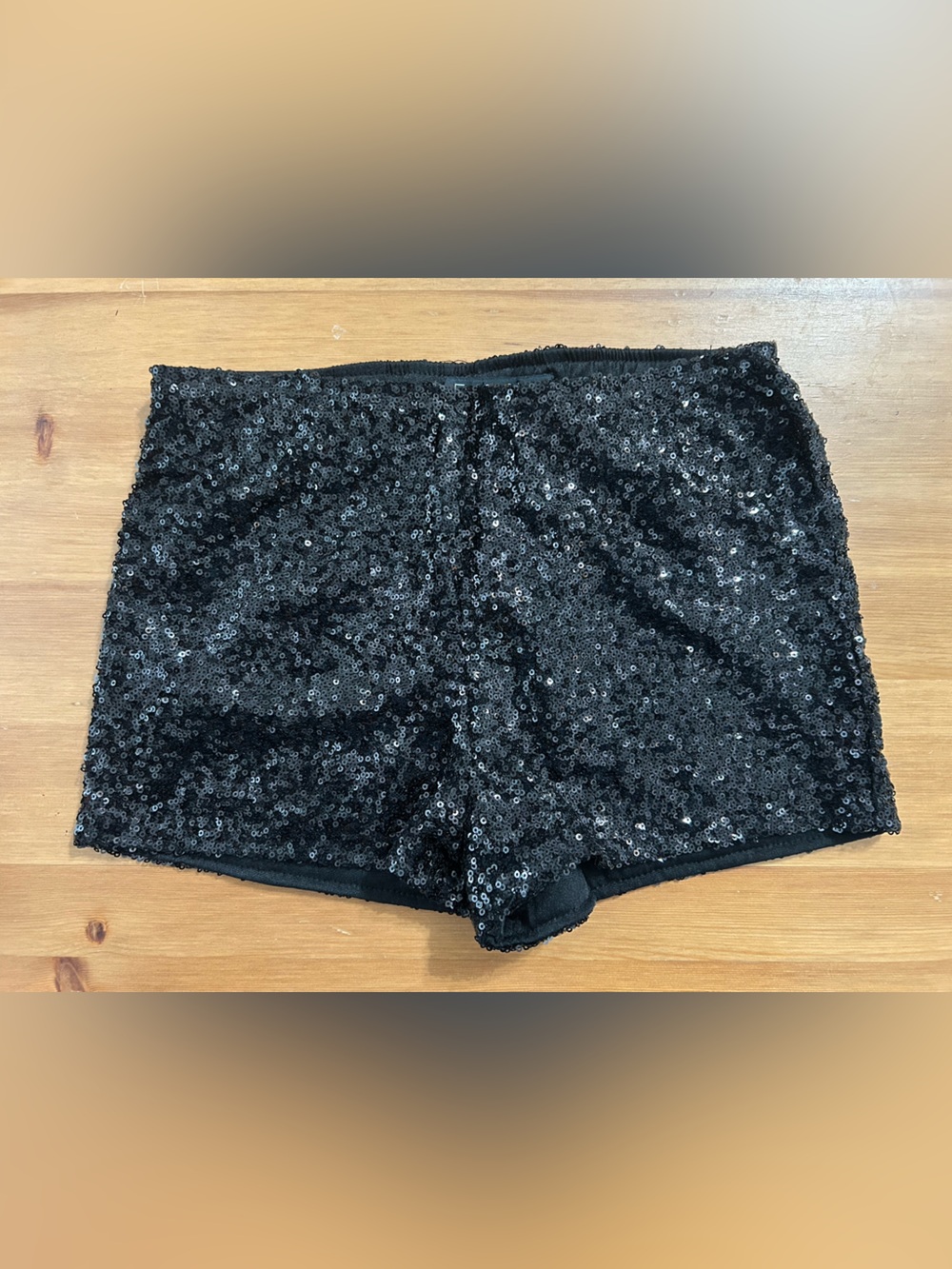 Forever 21 sequin shorts in black